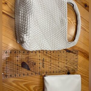 Elegant Cream Woven Tote Bag